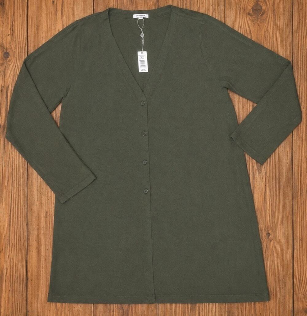 NWT Max Studio Women’s XL Olive Green Longline Cardigan Button Front
